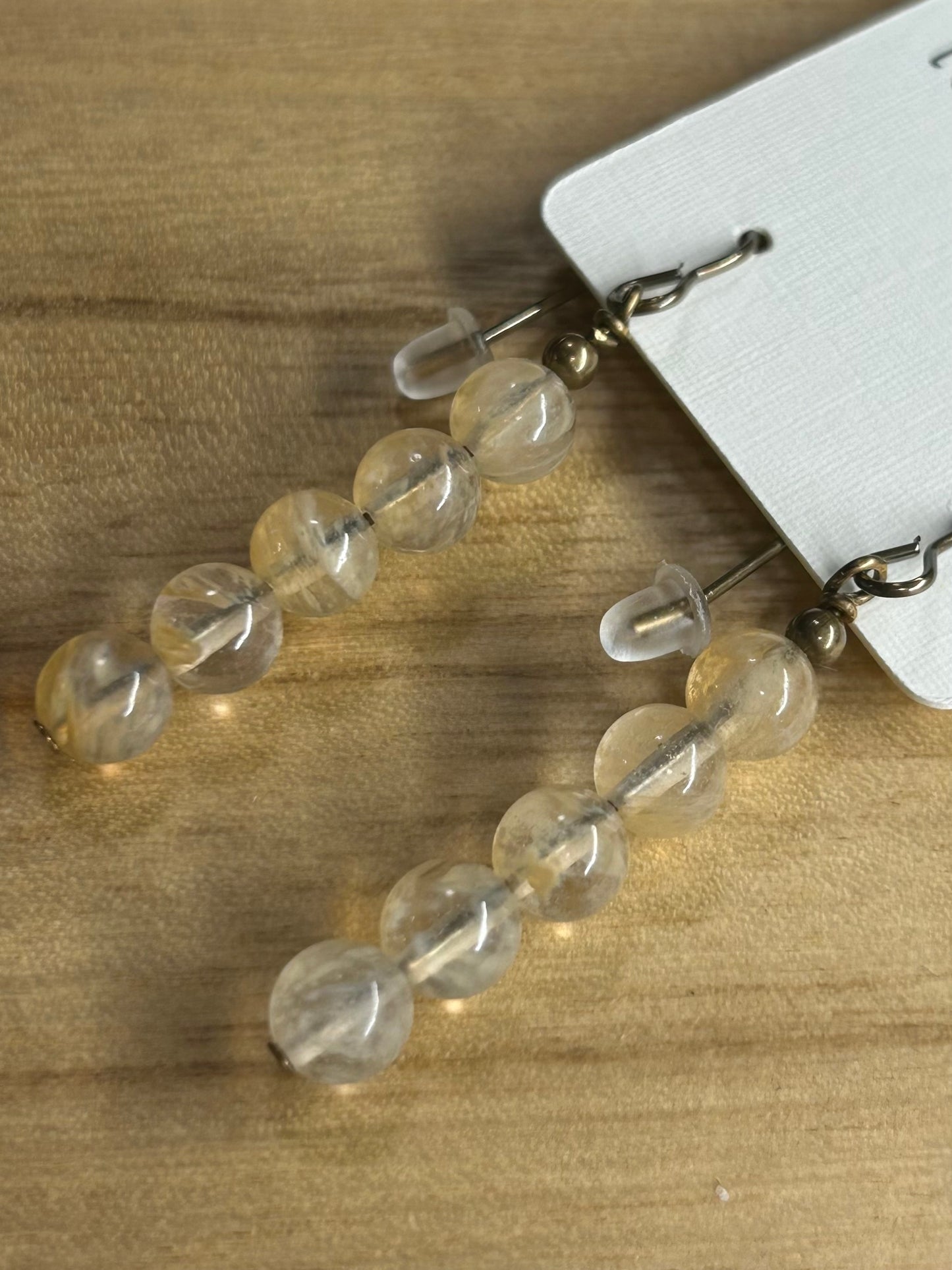 Cherry caramel quartz earrings