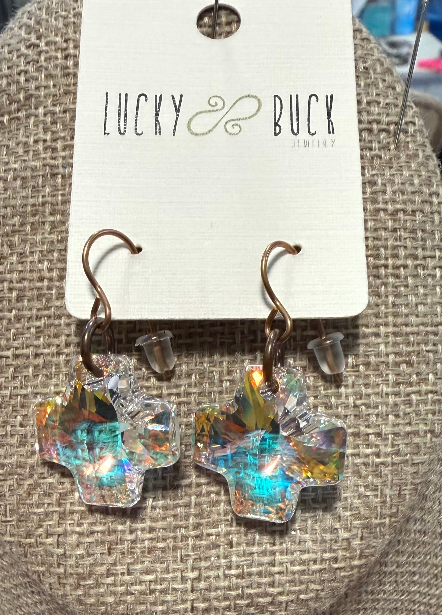 Swarovski cross earrings
