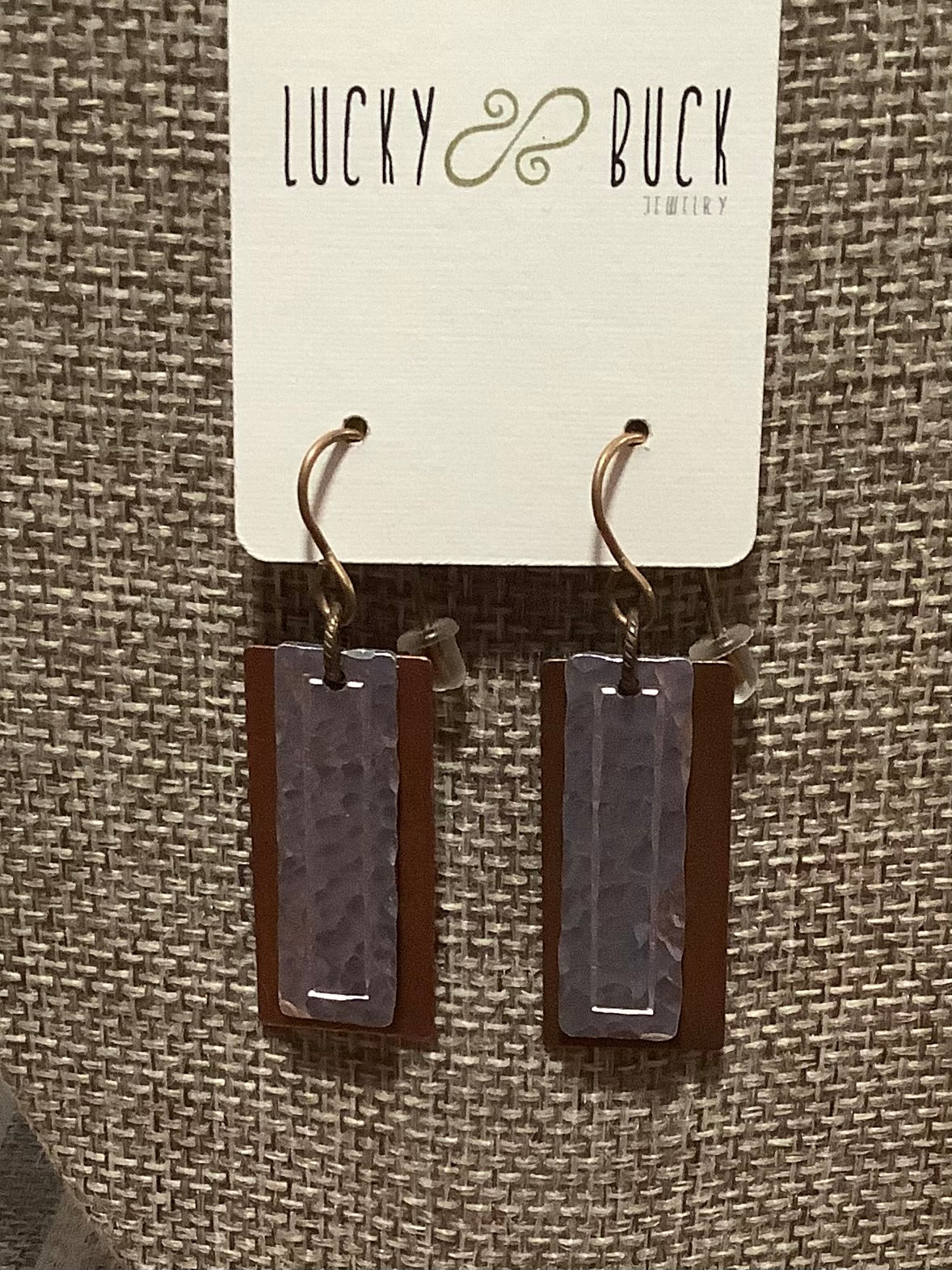 Silver and copper earrings