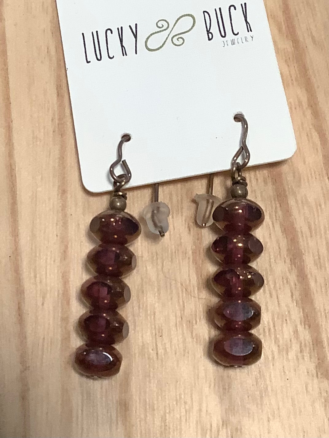 Czech purple earrings