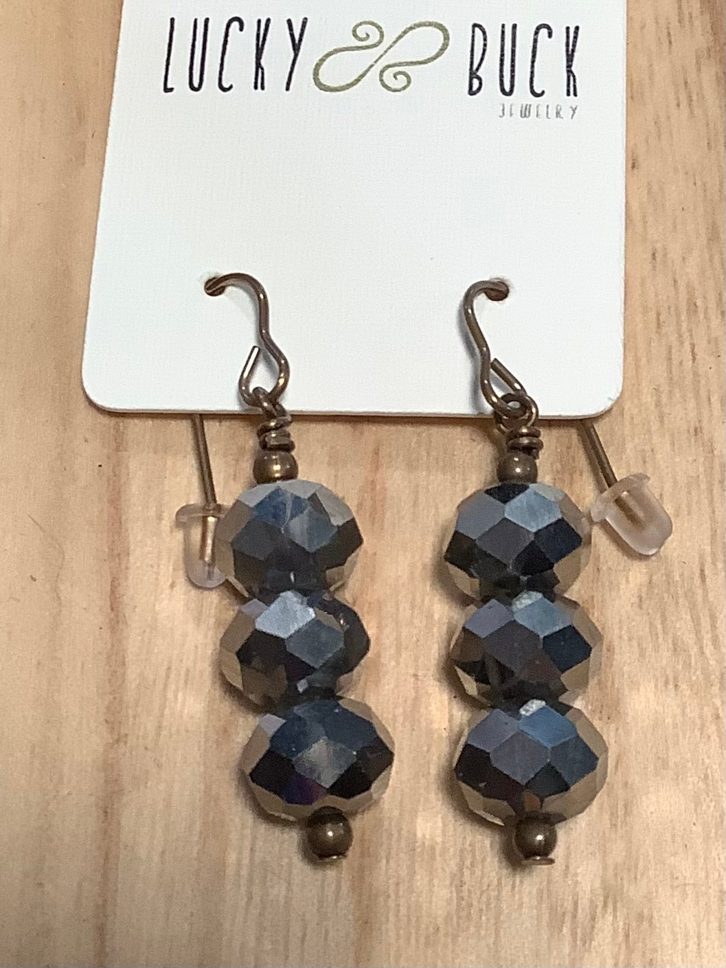 Disco silver earrings