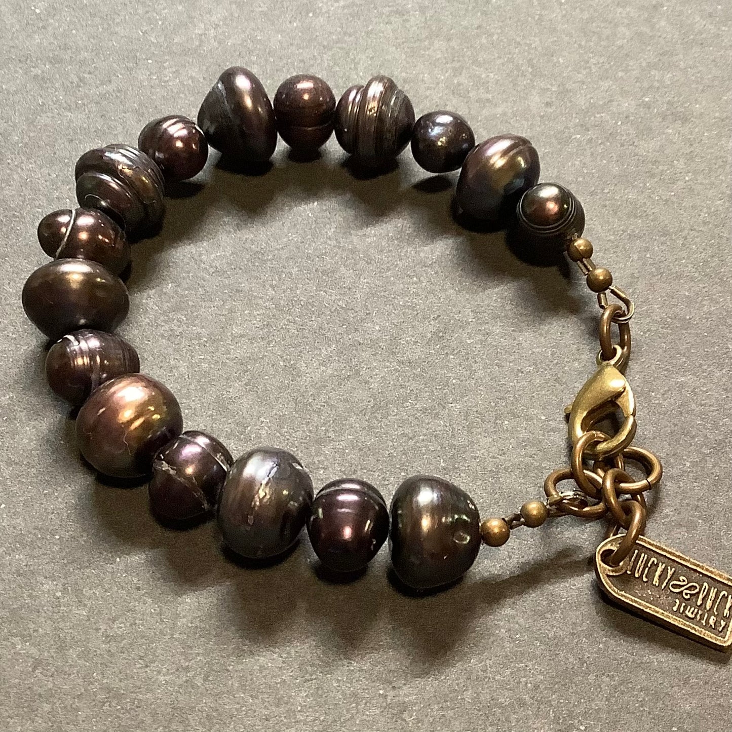 SALE! Black freshwater pearl bracelet