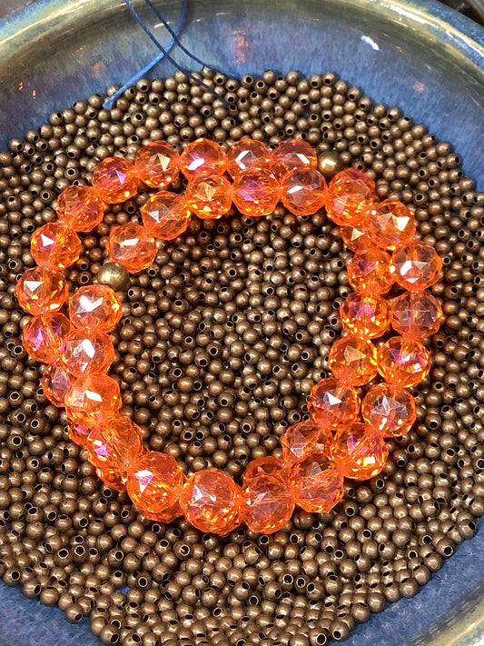 Orange crystal bracelet