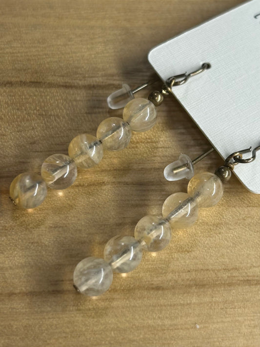 Cherry caramel quartz earrings