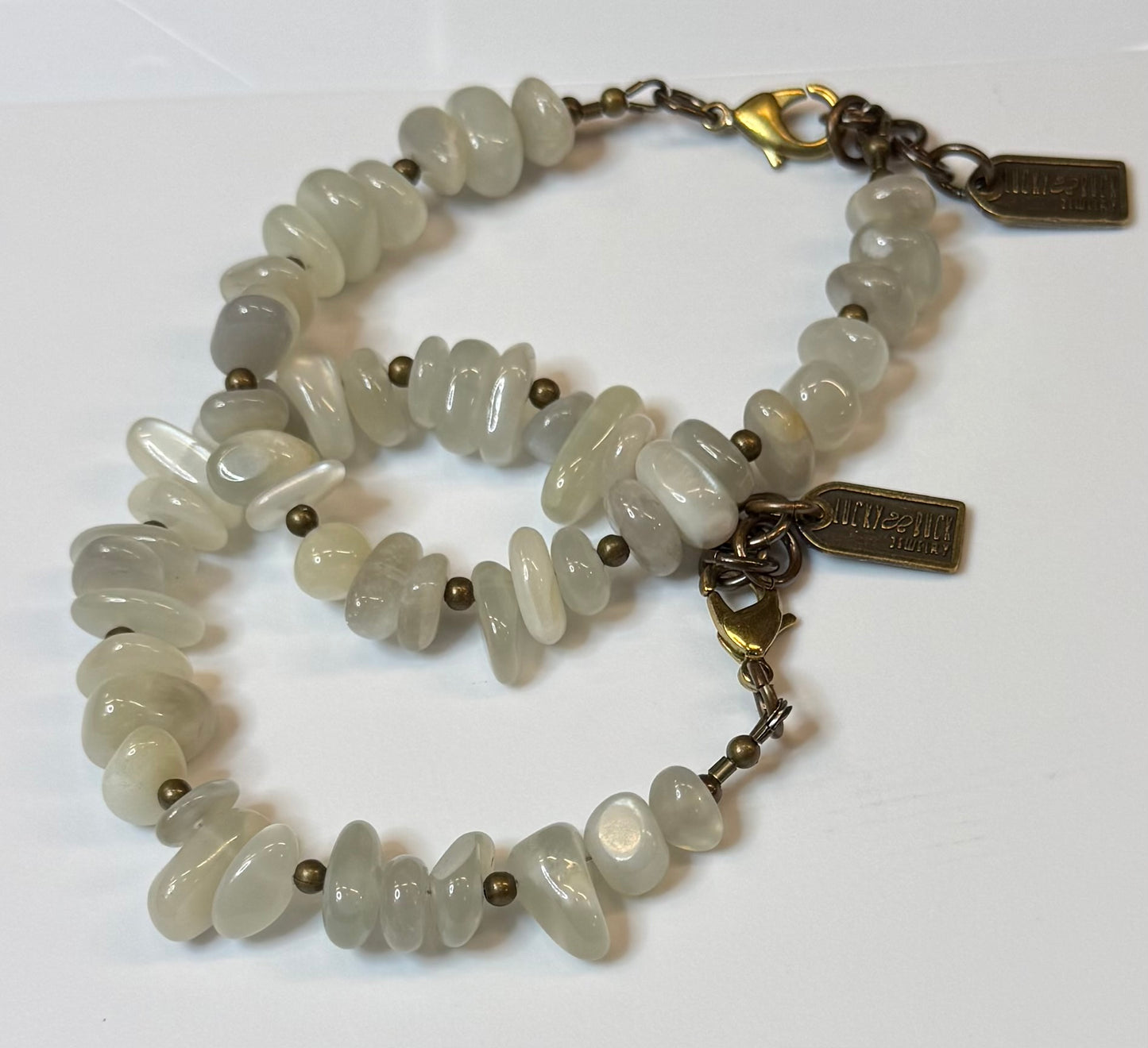 Moonstone nugget bracelet