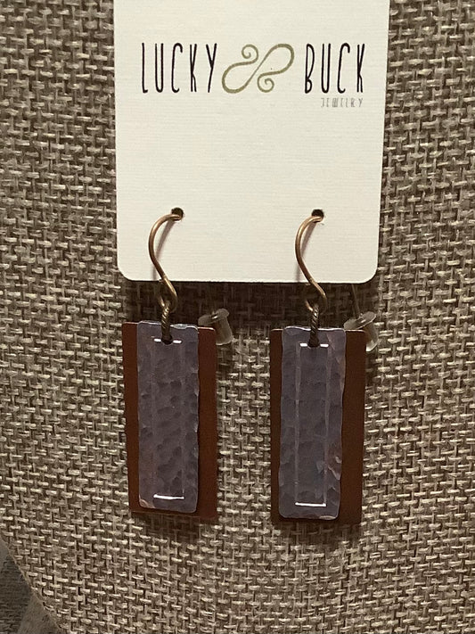 Silver and copper earrings