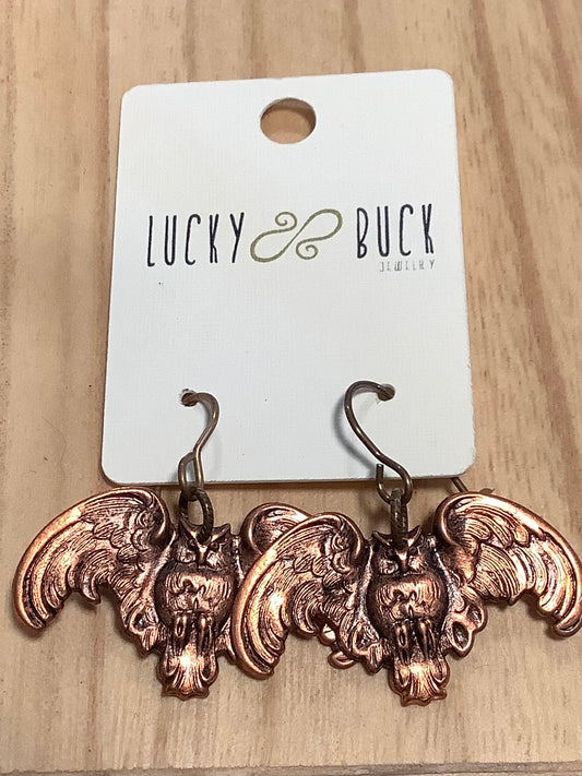 Copper Owl earrings