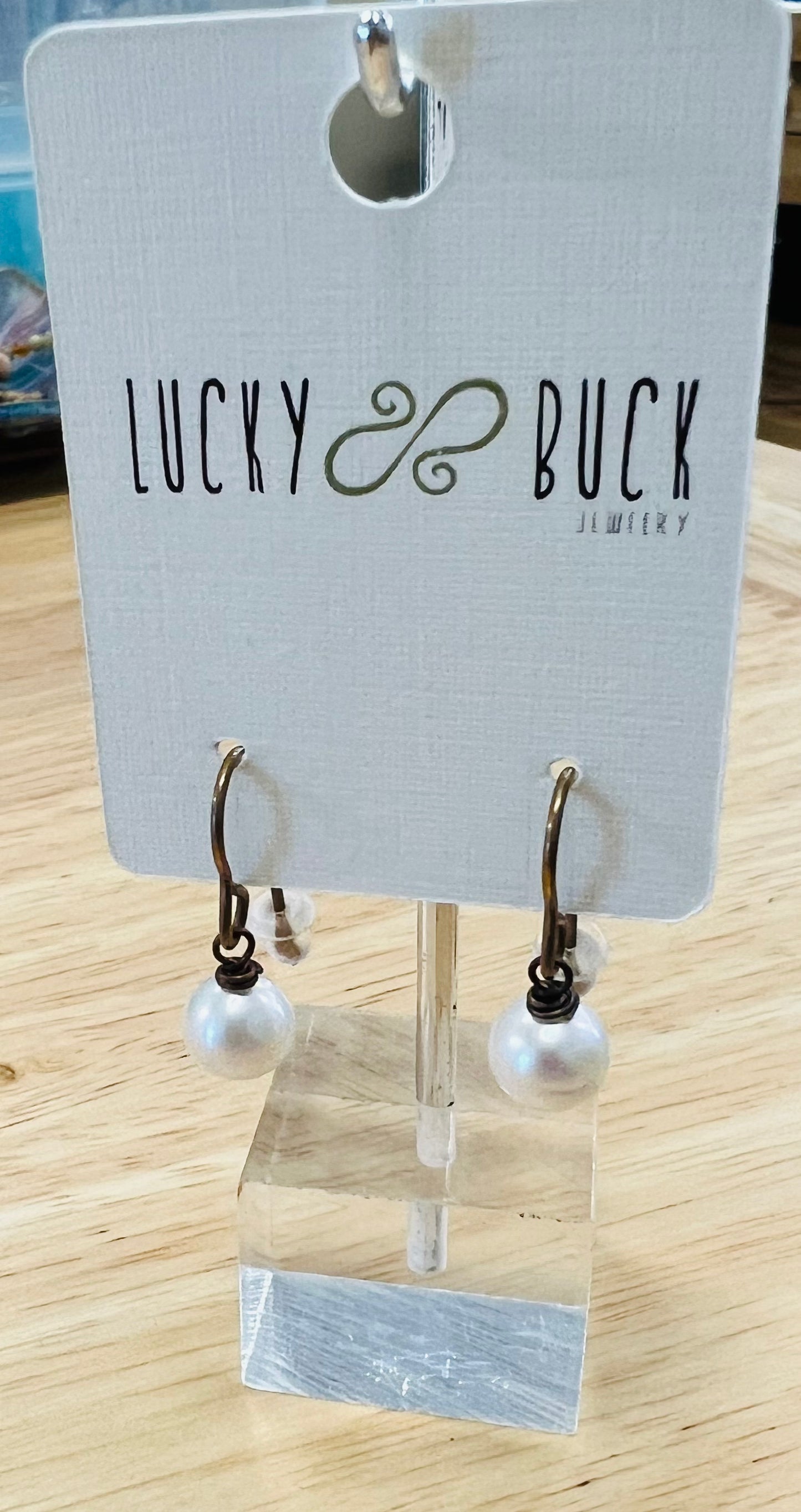 Tiny freshwater pearl earrings