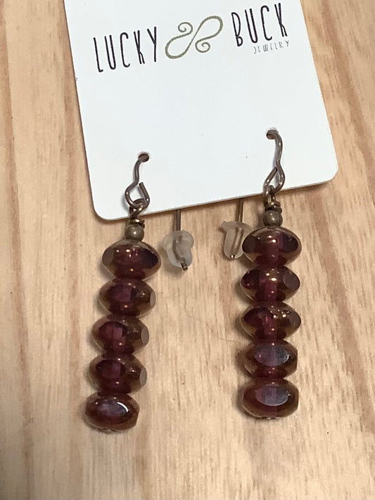 Czech purple earrings