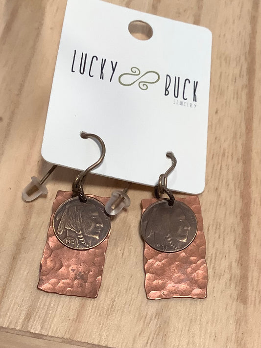 Copper and Indian head earrings