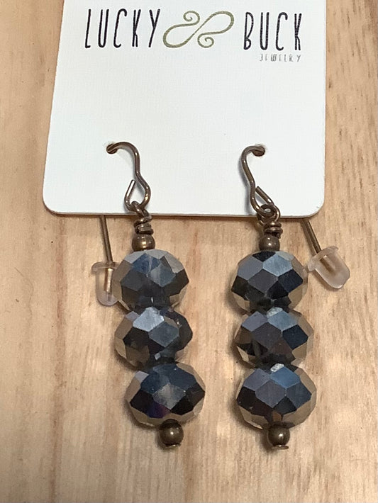 Disco silver earrings
