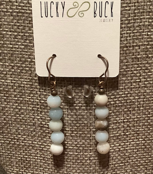 Amazonite drop earrings