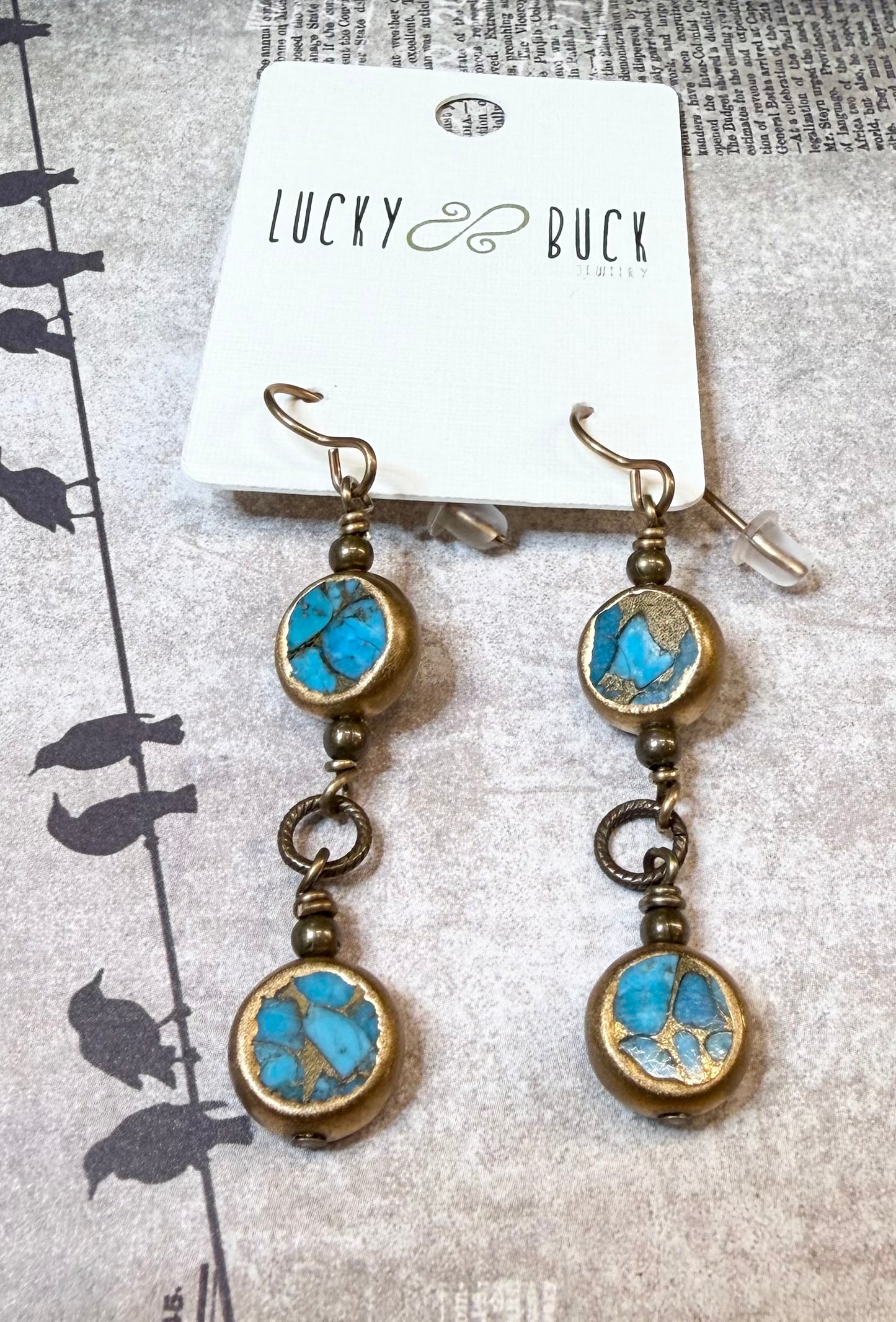 Turquoise Double Play earrings