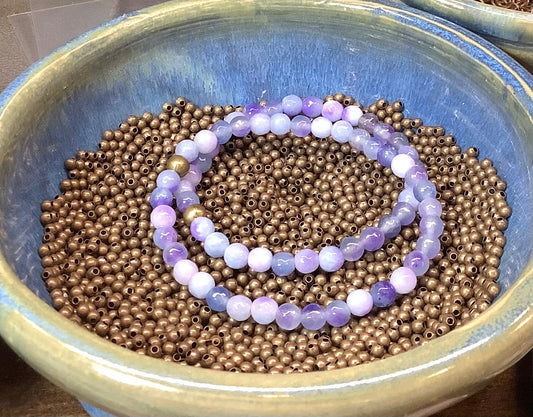 Blue/purple moonlit jade bracelet