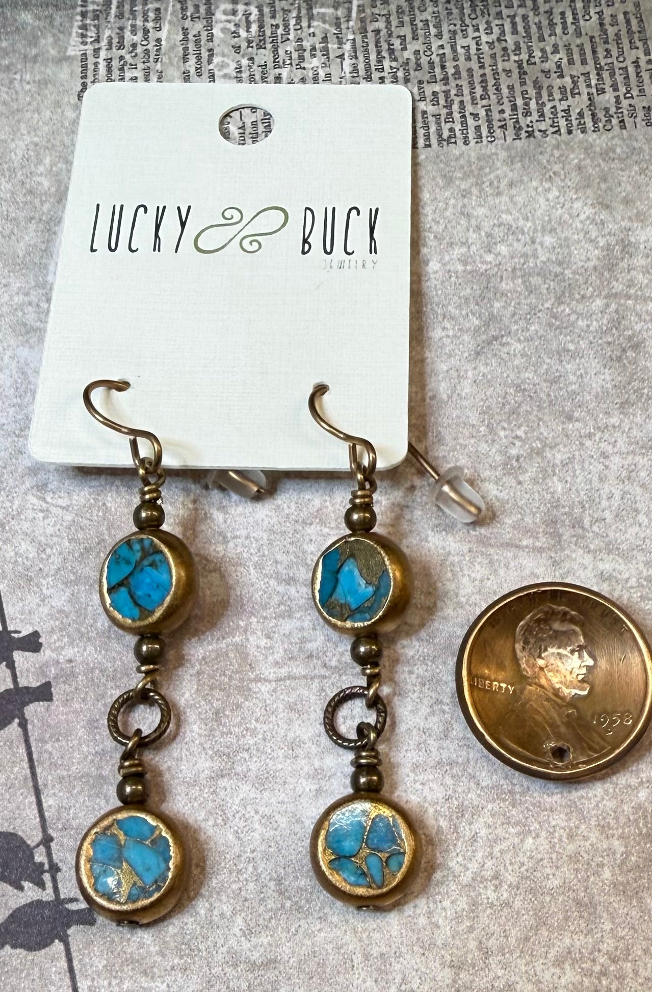 Turquoise Double Play earrings